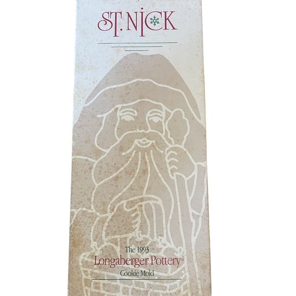 1993 Longaberger  Pottery St. Nick Cookie Mold - Picture 1 of 8
